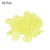 PATIKIL 50pcs Golf Ball Markers 24mm Round Clear Flat Position