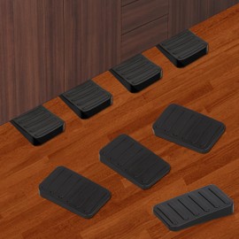 Tahikem 8 Pcs Furniture Shims, Black Plastic Shims for Leveling, Furniture Levelers for Wobbly Uneven Floors, Small Wedges for Home Improvement and Work, Cuttable and Stackable