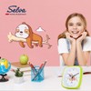 SELVA Quartz Alarm Clock Sloth Perfect for School Green/White Sweeping