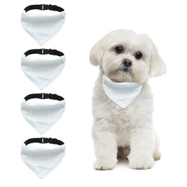 4 Stück Hunde Bandana, Bandana Hund, Dreieckstuch Hund, Hunde Halstücher, Hundehalstuch, Halstuch Hund, Hunde Halstuch, Verstellbare Sublimation, für Hunde, Welpen, Katzen, 22 x 17.8 x 17.8 cm, L