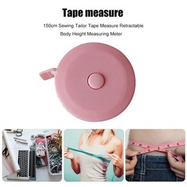150Cm/ 60" Tape Pink Measures Portable Retractable Ruler Height Centimeter Inch Roll Tape Measuring Meter, Lightweight and Durable, Portable Long Measuring Tape for Construction,Surveying,Landscaping