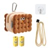 NUZZLENOOK Biscuit shaped dog poop dispenser portable 30 thick leak