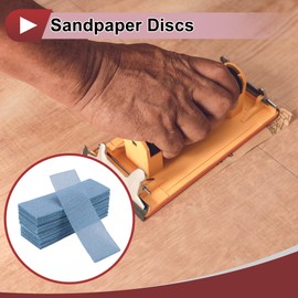 HEROFFIX 50 Pcs Sanding Discs Wet Dry Waterproof Hook&Loop Sandpaper for Woodworking, Automotive Refinishing 3.15Inch x 9.06Inch 80 Grit Blue Ceramic Abrasive