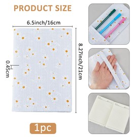 SUPERFINDINGS Buchumschlag Kornblumenblau Weiche Stoff Buchhülle A5 Buchschutz Waschbare Buchumschläge Mit Gänseblümchenmuster Für Planer Buchliebhaber 210x165x4.5mm