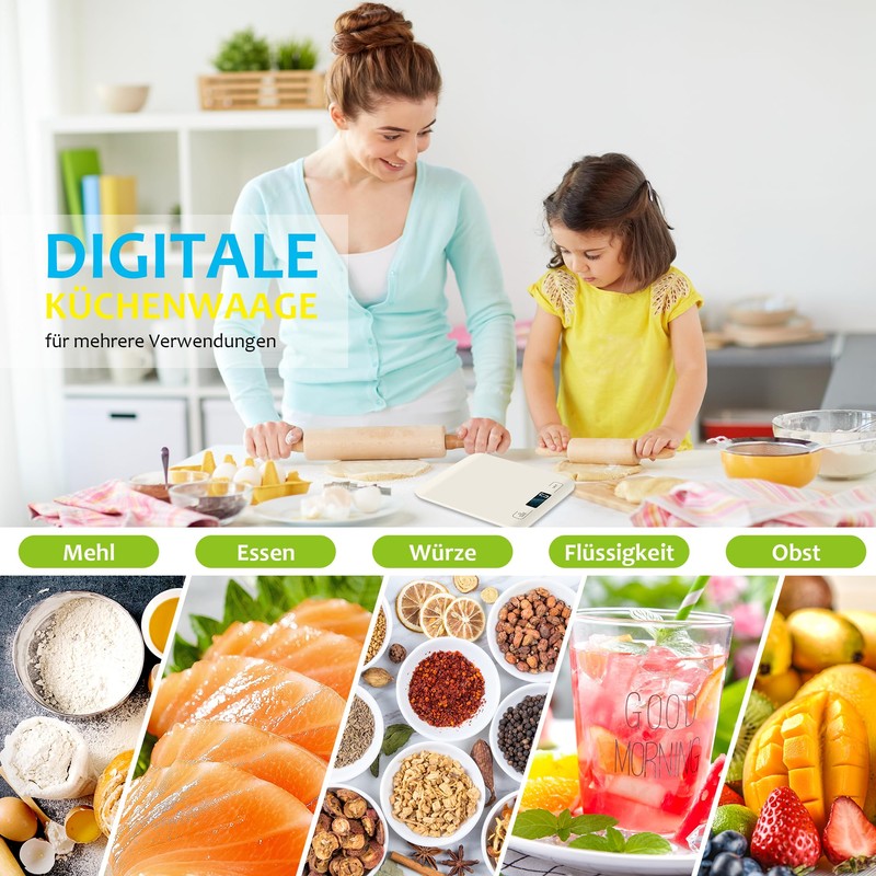 Digital Kitchen Scales 10 kg with LCD Display and Tare