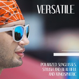 Joopin Polarized Sunglasses for Men Women - UV Protection Square Frame Driving Sun Glasses; Classic/Retro/Unisex Shades; Golf Fishing Travel Eyewear, Blue