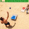 Pointyard Portable Cornhole Board Set - Foldable Aluminum Frame Cornhole