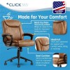 Click365 Transform 1.0 Ergonomic Mid Back Desk Chair Bonded Leather