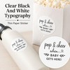 Baby Shower Popcorn Favor Stickers: 120 Round Pop and Cheer