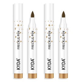 KYDA KYDA 2 Pcs Freckle Makeup Pen,Natural Lifelike Freckle Makeup Pen Magic Freckle Color,Waterproof Longlasting Soft Dot Sopt Pen,for Natural Effortless Sunkissed Makeup-Light Brown
