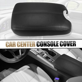 X AUTOHAUX 1 Set Car Center Console Cover Front Door Panels Armrest Replacement for Honda Accord 2008 2009 2010 2011 2012 Black