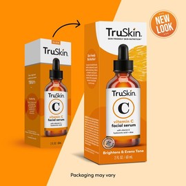 TruSkin Vitamin C Serum – Anti-Aging Facial Formula With Hyaluronic Acid, Vitamin E, and More – Brightening Serum for Dark Spots, Even Skin Tone, Fine Lines, Wrinkles, and Eye Area Care, 2 Fl Oz