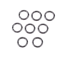 Spring Clip Round Carabiner,8 Pcs Springs O Ring,35mm Metal Circle Trigger Rings Firm Clasp Snap Hook Key Ring Buckle Fastener(Outer 35mm)