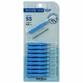 Dental Interdental Brush Type I 10P SS 0.8mm 6ea