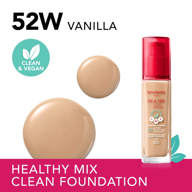 BOURJOIS Paris Healthy Mix Clean & Vegan Radiant Foundation