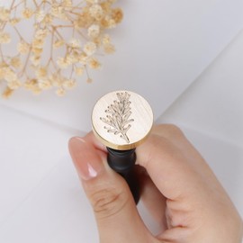 UNIQOOO Rosemary Botanical Twig Green Plants Wax Seal Stamp for Wedding, Great for Cards Envelopes, Invitations, Wine Packages, Snail Mails, Letter Sealing, Gift Ideas for Bride, Friend, Lover