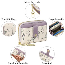 GAEKEAO Small Coin Purse Women Zip Coin Pouch Purses Soft Leather Womens Mini Change Purse Credit Card Holder