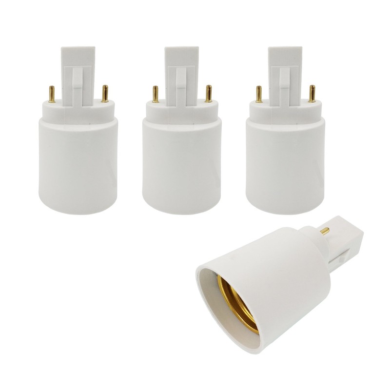 E-Simpo 4pcs G23 to E26/E27 Adapter 2Pin Socket Adapter G23