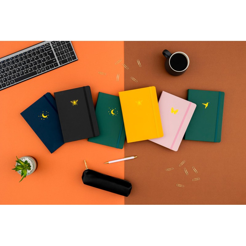 Yop & Tom A5 Lined Journal - Hummingbird Emblem -