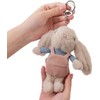 Galepromot 1Pc White 16cm Keychain Decoration,Plush Keychain Overalls Dress-up Long