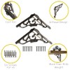 Edenic 2pcs Scaffold Board Shelf Brackets - 6x6 Inch Black