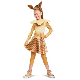 Disguise Pokemon Eevee Costume for Kids, Girls Deluxe Character Outfit, Child Size Small (4-6x)