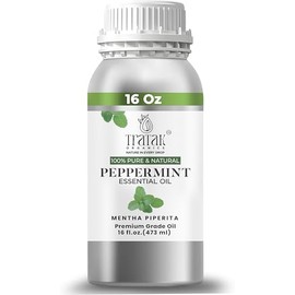 Peppermint Essential Oil - 100% Pure and Natural Oil with Premium Dropper - Undiluted Essential Oil for Aromatherapy, Diffuser, Hair Care, Skin Massage and DIY's - Huge 16 Oz