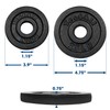 Yes4All Standard 1.15-inch Cast Iron Weight Plates - 1.25 +