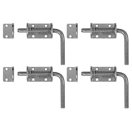 Buyers Products B2595LKB Spring Latch Assembly with Keeper, 4 Pack, 1/2" Spring Loaded Latch Pin, Zinc-Plated, 1/2" Spring Loaded Latch Pin, Zinc-Plated, Gate Latch, Utility Latch, Trailer Latch