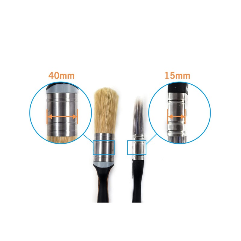 ROLLINGDOG Paint Brush 45mm Flagged Tips with Special Synthetic Filament