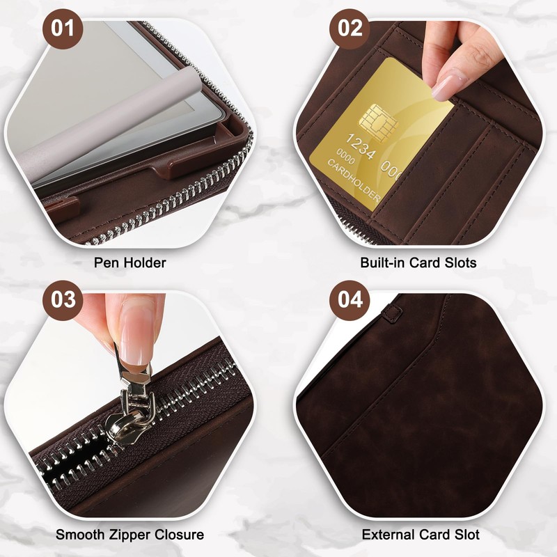 E NET-CASE Premium PU Leather Case for Remarkable Paper Pro