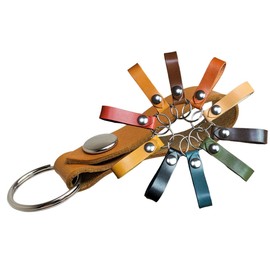 [PLUS EIGHT ONE +81] Tochigi Leather Key Chain, Made in Japan, Men's, Women's, Genuine Leather, High Quality Leather, Gift, beige