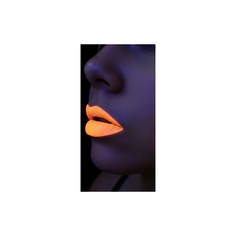 Labial Indeleble Mate Color Naranja Neón