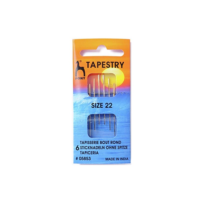 Pony Sewing Needles: Tapestry Size 22, Multi-Colour