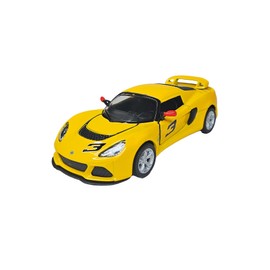 2012 Lotus Exige S, 1:32 Scale Die Cast Model, Openable Doors, Pull-Back Action, Red (Yellow)
