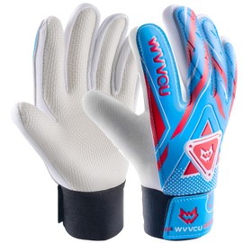 WVVOU Goalkeeper Gloves Children and Teenagers, Football Goalkeeper Gloves, Football Gloves, Double Protection, Portability, Super Hold