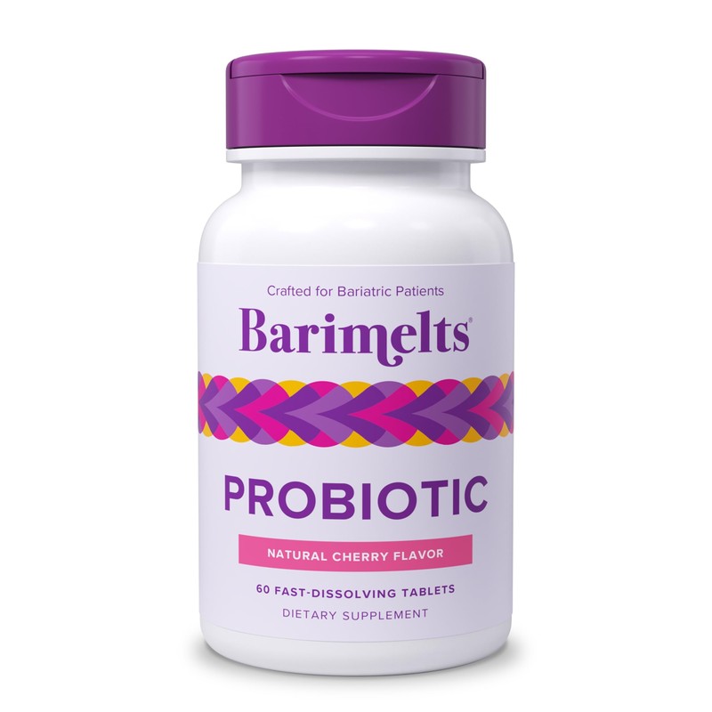 BariMelts Probiótico | Vitaminas Bariátricas Disolubles, Sabor Natural Cereza |