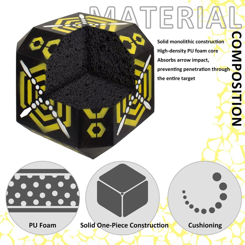 Archery Targets 18-Sided Portable Shooting Foam Target Block Cube with
