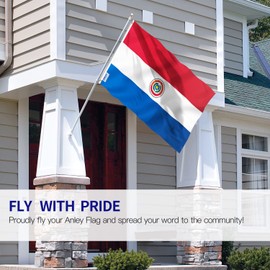 Anley Fly Breeze 3x5 Feet Paraguay Flag - Vivid Color and Fade proof - Canvas Header and Double Stitched - Paraguayan Flags Polyester with Brass Grommets 3 X 5 Ft