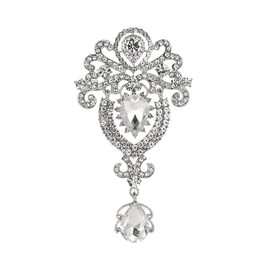 Larancie Exquisite Crown Inlaid With Diamond Corsage Silver Ladies Diamond Palace Vintage Brooch