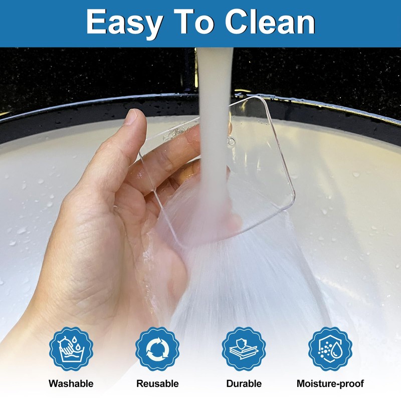 HARFINGTON 5pcs Sticky Gel Pads Double Sided Adhesive Pads Traceless