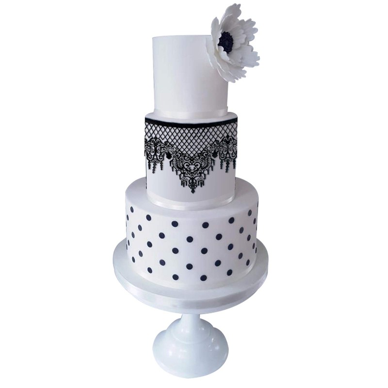FUNSHOWCASE Large Pre-Made Ready to Use Edible Cake Lace Lattice