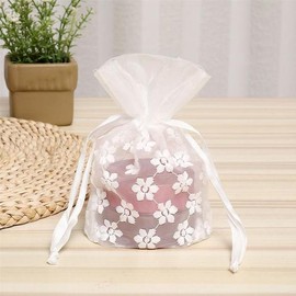 Flower mesh pouch lucky bag / 플라워 망사 파우치 복 주머니