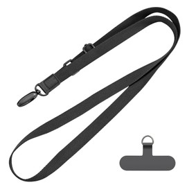 CHUQING Phone Strap Crossbody Cell Phone Lanyard Adjustable Neck Phone Holder Black Lanyard
