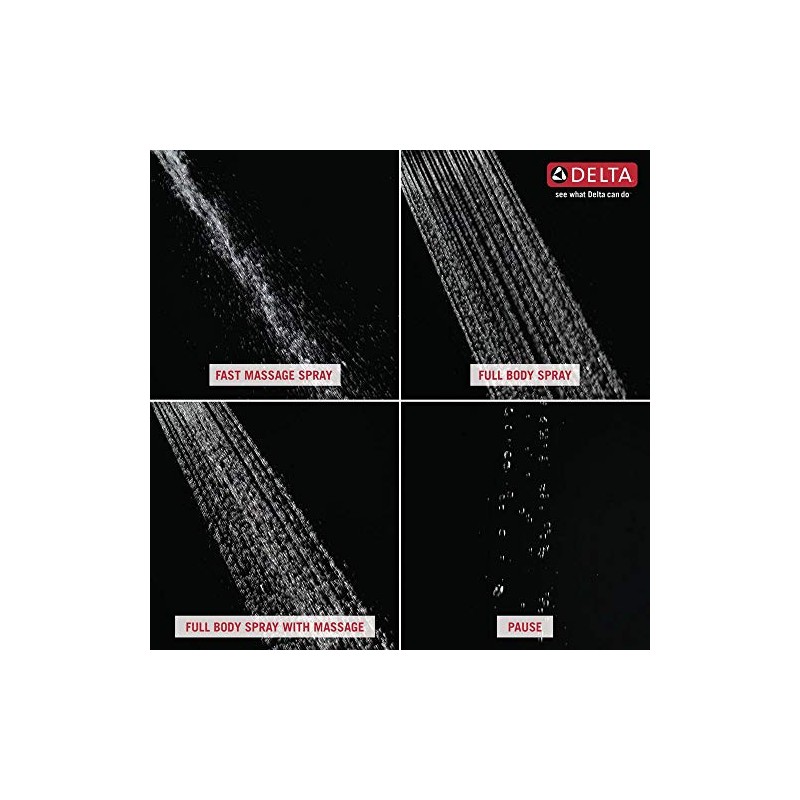 Delta Faucet 52102-MB 4-Setting Showerhead, Chrome, 0.5