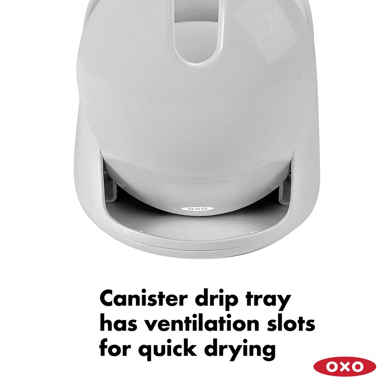 OXO Good Grips Compact Toilet Brush & Canister - Gray