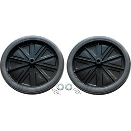 Rubbermaid 9W71-L2 Wheel Kit for Mega Brute Mobile Waste Collector, Gray/Black