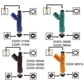 6Set Fuel Injector Service Repair Kit for Toyota 23250-28080 Corolla RAV4 Camry Scion Solara 2.4L 4.0L 06-14 Yaris 1.5L ASIA/NA Rush 1.5L 3SZ 08-09 23250-21040 23250-BZ010