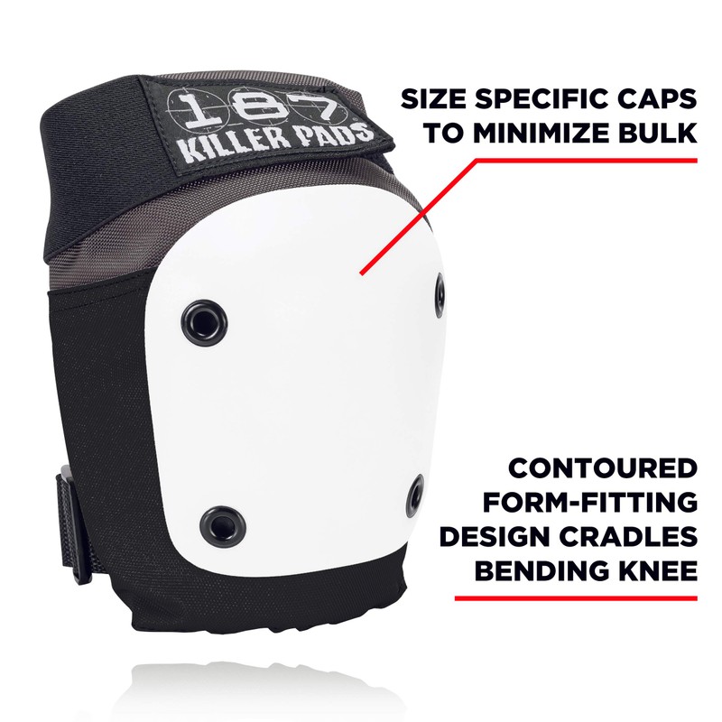 187 Killer Pads Mosca Rodillera Gris/Blanco, X- Grande
