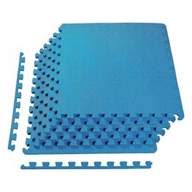 Venbytech for Fitness 24 Sq Ft Interlocking EVA Foam Exercise Mat Tiles, Blue